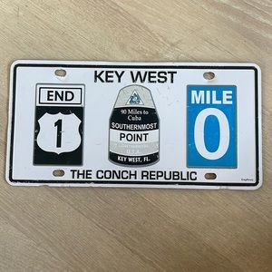 key west decorative license plate